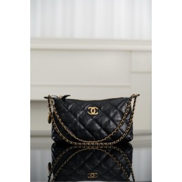 [팬더] 샤넬 25 골드 코인 호보 백 블랙