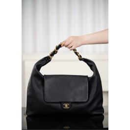 [팬더] 샤넬 25 맥시 호보백 유광 백 블랙