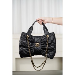 [팬더] 샤넬 25 퀄팅 CC 보우 리본 백 블랙