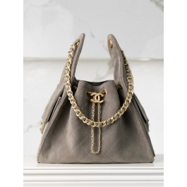 [팬더] 샤넬 25 스웨이드 스몰 호보백 그레이