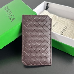 [징] 보테가 베네타 인트레치아토 피콜로 버티컬 카드 홀더 다크 바롤로 12*7