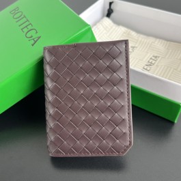 [징] 보테가 베네타 인트레치아토 피콜로 플랩 카드 케이스 다크 바롤로 10*8