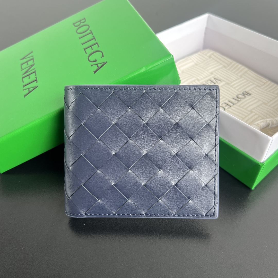 [징] 보테가 베네타 인트레치아토 반지갑 다크네이비 11*9