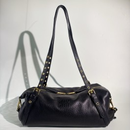 [작은미우] 미우미우 블랙 가죽 숄더백 37*21*15