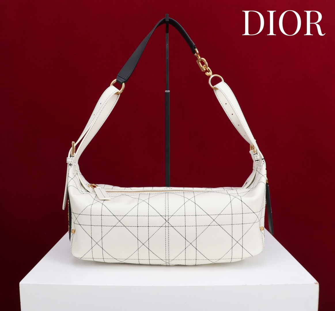 [빈판] 디올  D-저니 투톤 가죽 스몰 백 25.5*14.5*14