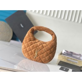 [센락] 생로랑 스웨이드 카라멜 코냑 백  17*13*3