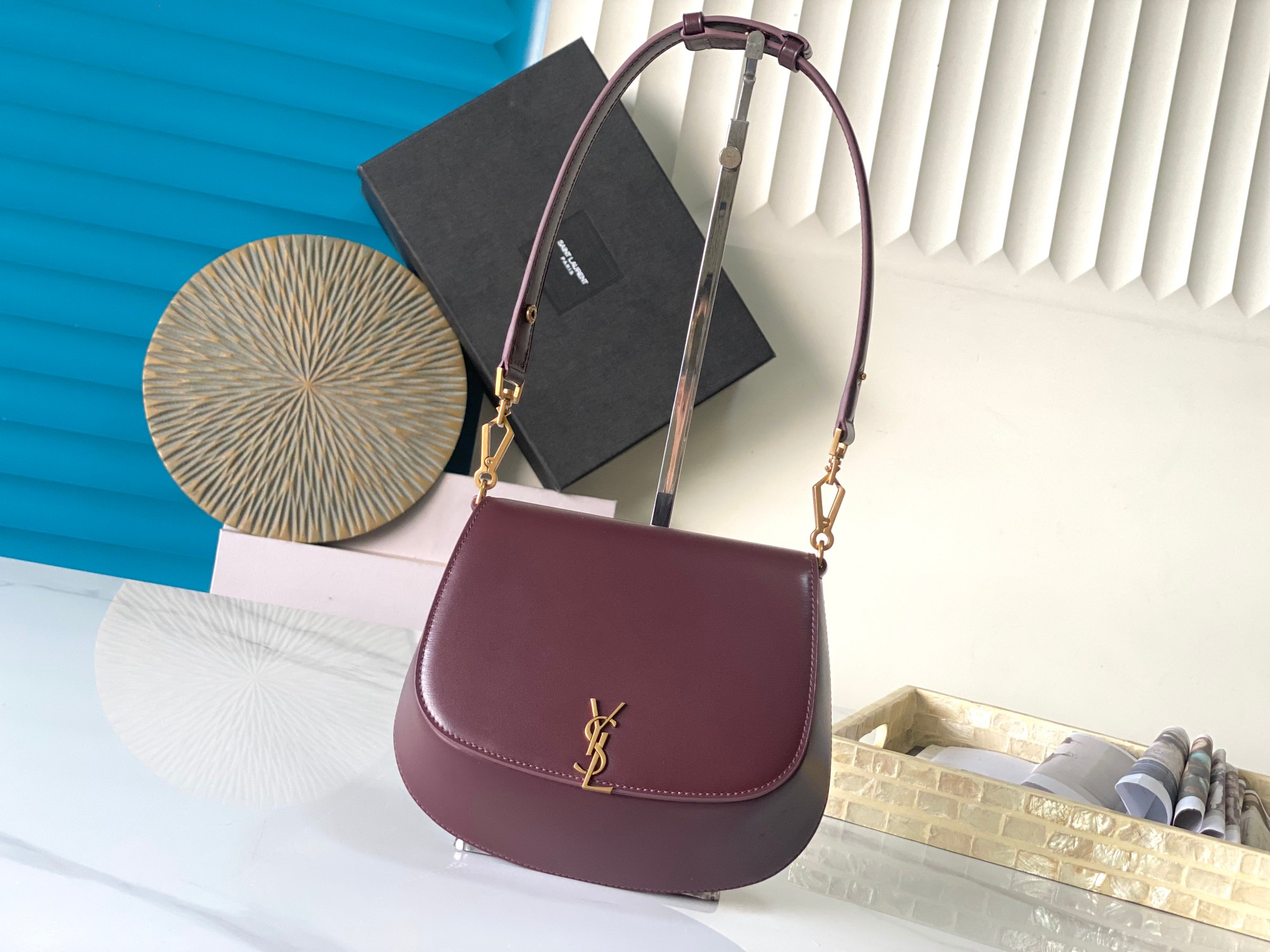 [센락] 생로랑 볼테르 미디엄 레더 숄더 백 17.5*21*8