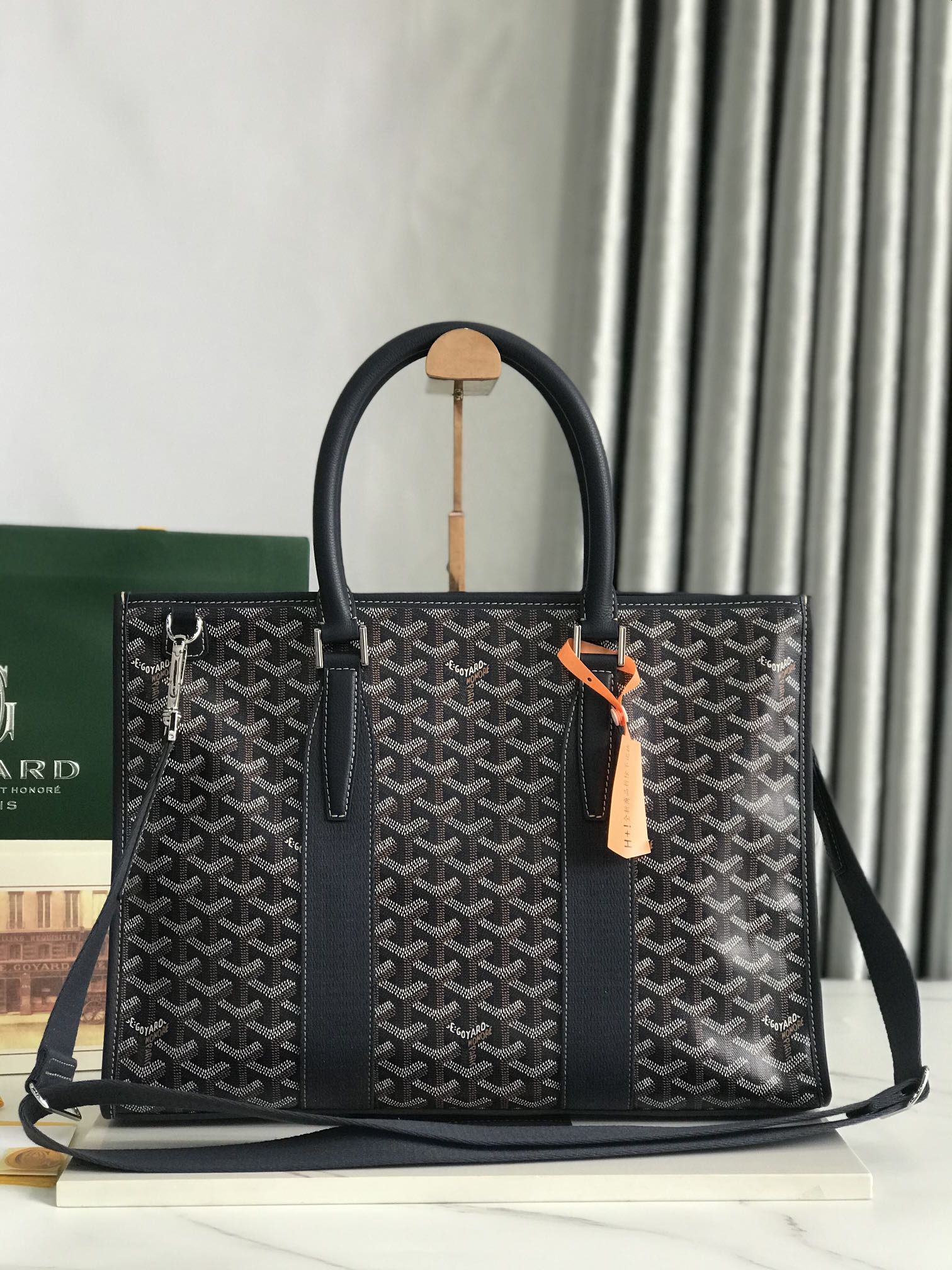 고야드 모르방 도큐먼트 케이스 네이비 블랙 39*6.5*29