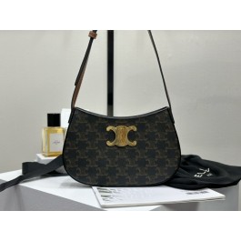 [팬더] 셀린느 트리옹프 카프스킨 숄더백 브라운 33*19*9