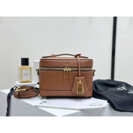 [팬더] 셀린느 배니티 카프스킨 백  브라운 18*12*18