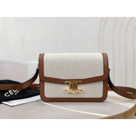 [팬더] 셀린느 트리옹프 캔버스 숄더백 베이지 22.5*16.5*7