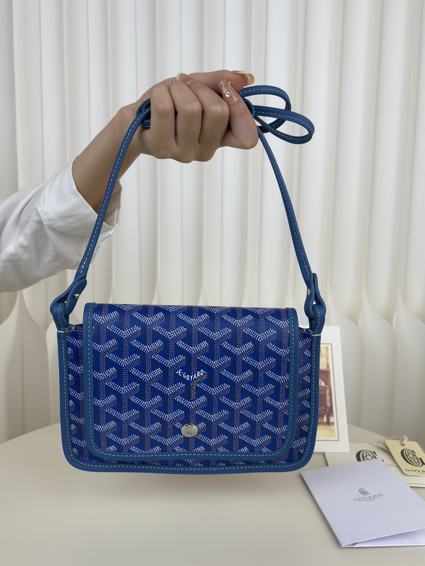 [팬더] 고야드 풀뤼메 포켓 숄더백 블루 20.5*14*2.5