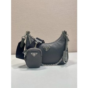 [근야오] 프라다 리나일론 호보백 그레이 22*12*6