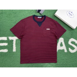 [레어샵] 프라다 스트라이프 티셔츠 레드